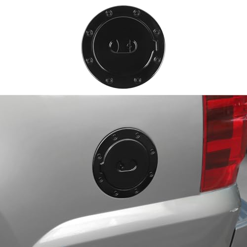 CheroCar Fuel Filler Gas Door Cover Fit for 1999 2000 2001 2002 2003 2004 2005 2006 Chevrolet Silverado Tahoe Suburban Avalanche GMC Yukon GMC Sierra Exterior Accessories,Black