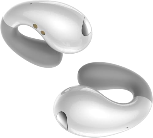 Ultra Open Ear Earbuds, Clip on Earbuds with Wireless Bluetooth 5.3 (Elegant White)