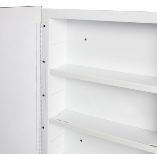 16 x 20 Inch Plastic Bathroom Medicine Cabinet - Surface and Recessed Mount