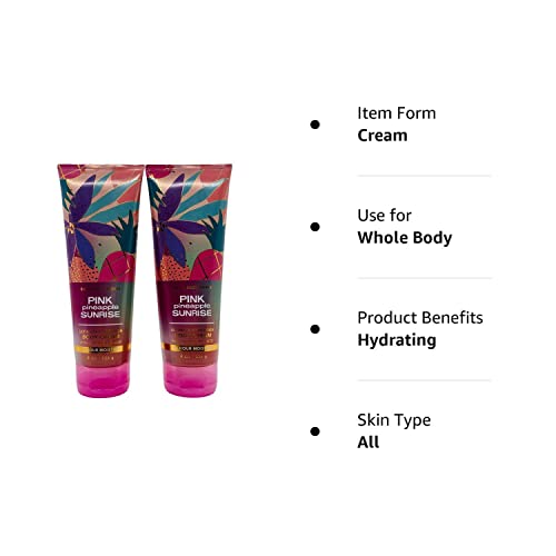 Bath & Body Ultimate Hydration Body Cream For Women 8 Fl Oz 2- Pack (Pink Pineapple Sunrise) #TOP1