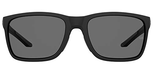 Under Armour Men's Ua 0005/S Rectangular Sunglasses, Matte Black/Polarized Gray, 58Mm, 19Mm #TOP2