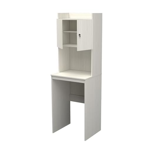 Inval Engineered Wood Mini Refrigerator/Microwave Storage Cabinet, Washed Oak