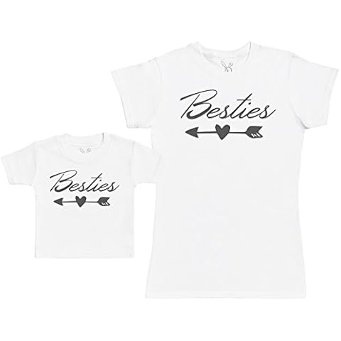 Besties - Create a Matching Mum & Baby T-Shirt Gift Set - One Piece - Part of Set - White - XL Cover