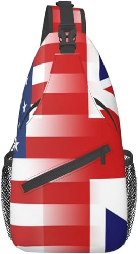 Mochila bandolera unisex negra compacta y resistente miniatura 1