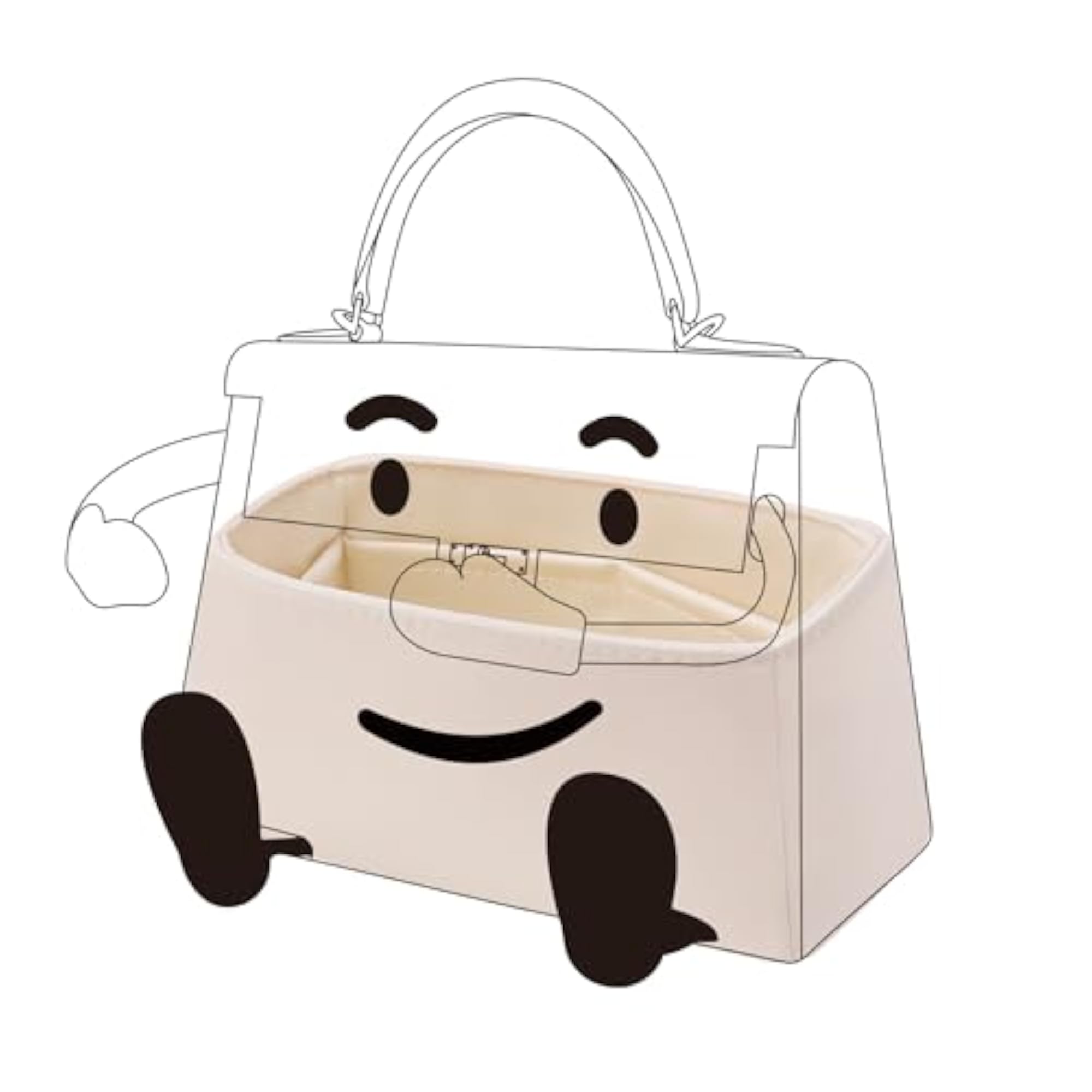 Silk Purse Organizer Insert for Hermes Kelly Doll Bag