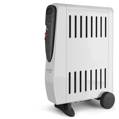 Taurus 2000 - Radiador de aceite. 2000W. 3 niveles de potencia. Doble efecto: radiación y convección. Termostato. Humidificador integrado. Ruedas y asa de transporte. Recogecables. Gris