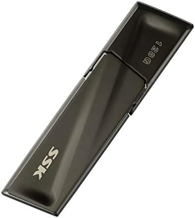 SSK 128GB USB SSD Solid State Flash Drive 550MB/s Super-Fast Transfer Speed USB 3.2 Gen2 Thumb(Jump) Drive Memory Stick + USB C Adapter for Type-c Smartphone, Laptop, MacBook/Pro/Air and More