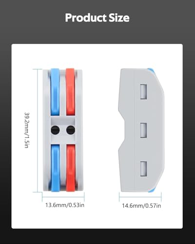 Image of XELYTON Wire Clip Connector, Universal Connection Terminals, Circuit Inline Splices Electric Connectors, Quick Connect & Freely Assemble Electrical Splicing Kit for Compact (2 In 2 Out, 5)