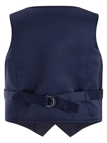 Kids Boys Gentlemen Solid Color Vest V Neck Formal Waistcoat for Wedding Birthday Party2