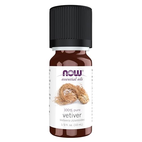 NOW Foods Vetiver Essential Oil - Earthy and Calming Aromatherapy Oil - 10ml