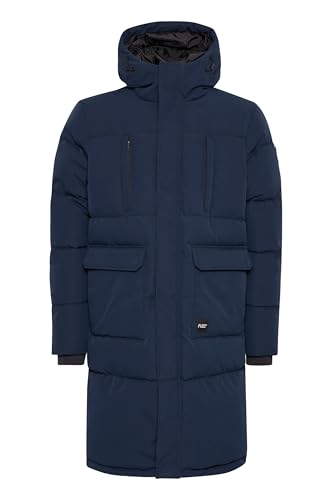 Preisvergleich Produktbild NORTH BEND NBKilian Herren Winterjacke Winterparka wattierte Jacke atmungsaktiv wasserdicht Reißverschlusstaschen getapte Nähte verstellbare Kapuze Kinnschutz, Größe:XL, Farbe:Navy Blazer (2048)