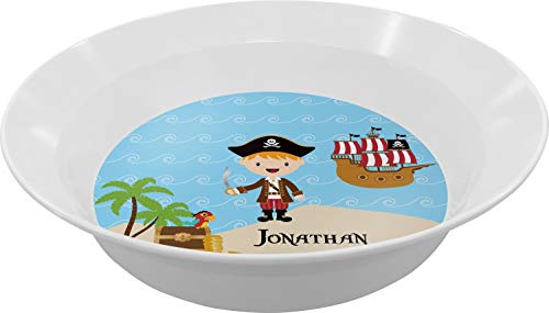 Personalized Pirate Scene Melamine Bowl - 12 oz