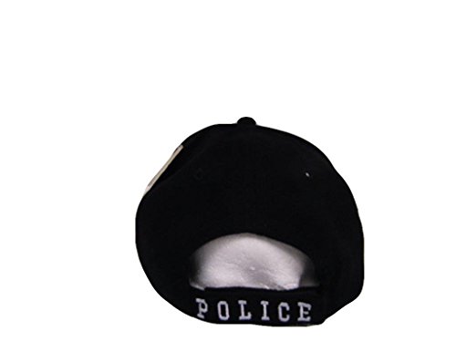 K's Novelties Gorra de Béisbol Policía Blanco y Negro miniatura 2