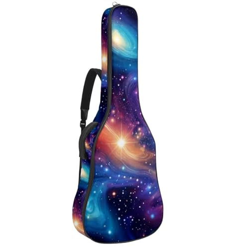 Sac guitare acoustique étanche housse 41 pouces multicolore avec poches protection