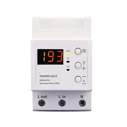 Dispositif de protection de surtension réglable pour éviter les pannes d'appareils 63A 90-270V