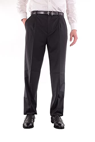 Zanella Platinum Bennett Tasmanian Super 150's Wool Men Trousers - Pleated Front Dress Pants