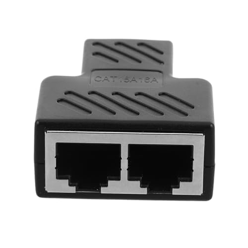 AUTSUPPL Ethernet Splitter Adapter Dual Port Network Connector for Multiple Devices Efficient Signal Transmission Durable Construction for Routers and Computers