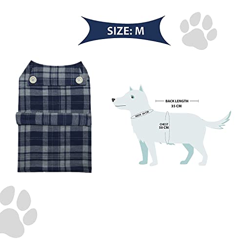 Image of Lulala Dog Plaid Print Cotton Jacket(14Inch,Grey and White)