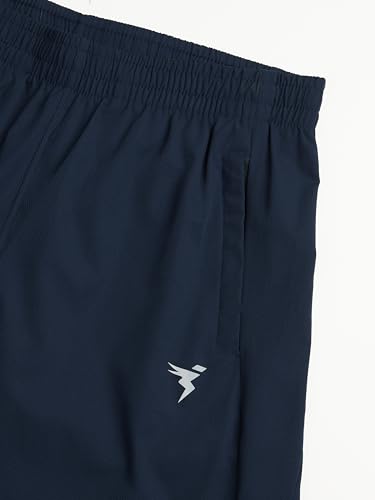 Image of TECHNOSPORT Men's Slim Fit Track Pants with Zip Pockets, ELASTO Plus Quick Dry Stretchable Lightweight Lower for Gym Running Yoga and Sports