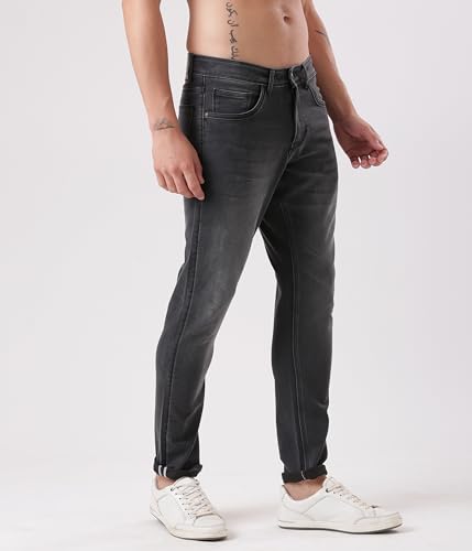 Image of TURMS Men's Cool Tech Jeans All Degree Anti Odor UV Protectant Travel Edition Mid Rise Denim Pants | Stretchable Comfort Cotton Rich