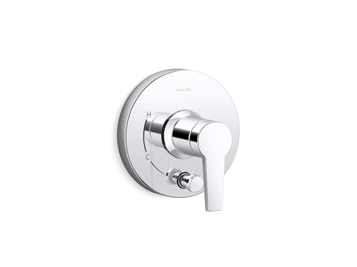 Juego de grifería para ducha Rite-Temp con válvula de regulación de temperatura y diverter de botón pulsador miniatura 1