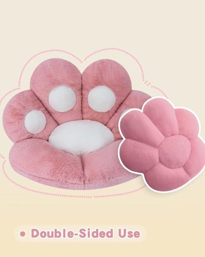 Image of Cat Paw Cushion, Lazy Sofa Seat Cushion, Cute Seat Pad for Health Building (Pink., 23.5 X 27.5)