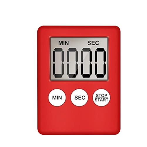 PRIMUZ Cuenta atrás eléctrica – Cuenta atrás magnética con función de memoria, temporizador con pantalla LED con alarma acústica portátil para casa, oficina, estudio