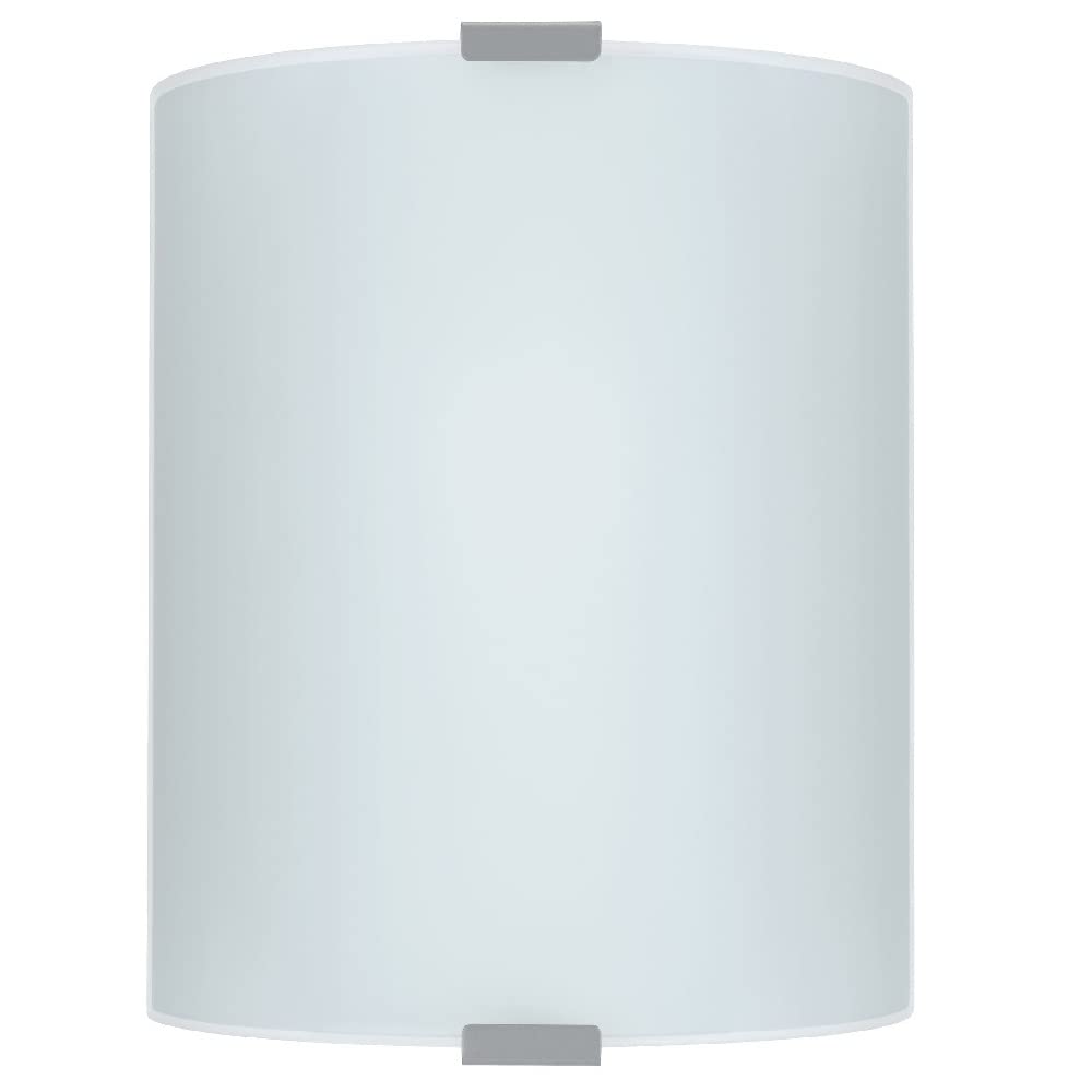 Britalia White Satin Glass Classic Rectangular Flush Ceiling & Wall Light | 21cm Length | 1 x ES E27 Lamp Required | UK Approved | Low Profile Height