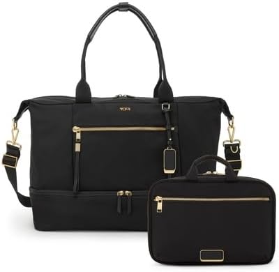 TUMI - Voyageur Contine Weekender (NegroOro) Voyageur Madeline Estuche para Cosméticos (NegroOro) - Paquete, Tumi Paquete de estuche cosmético