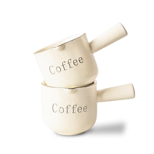 La Mejor Selección de Tazas para espresso más recomendados. 49 Tazas de café espresso de cerámica con boquillas y asas, marcas de 3 onzas y 90 mililitros, tomas de expreso, cerámica duradera resistente al calor, accesorios de café...