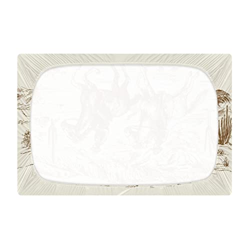 West Desert Cowboys Crib Sheet For Boys Girls Stretch Baby Toddler Crib Fitted Sheets Soft Baby Mattress Cover Bed Sheet For Unisex Newborn Crib Mattress S #TOP1