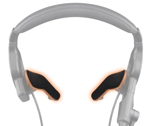 SOULWIT Nano Cloth ProFlight Side Cushions for Bose ProFlight Series 1/2 Aviation Headset, Replacement Head Pads Cover with High Density Foam, Durable - Black