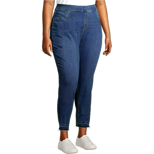Jack David Jeans Elastic Waist Pull On Womens Plus Size mid Rise Skinny Jean Pants Stretch