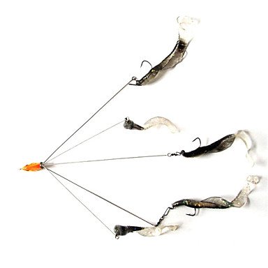 1PCS Fishing Lure 5-Arm Alabama Rig Umbrella Rig Hard Bait Fresh Water Shallow Water Bass Walleye Crappie Minnow Fishing Tackle(Random Color)
