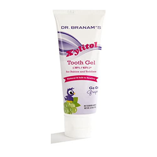 Branam Oral Health Xylitol Tooth Gel for Babies and Toddlers Go Go Grape, 4 Ounce