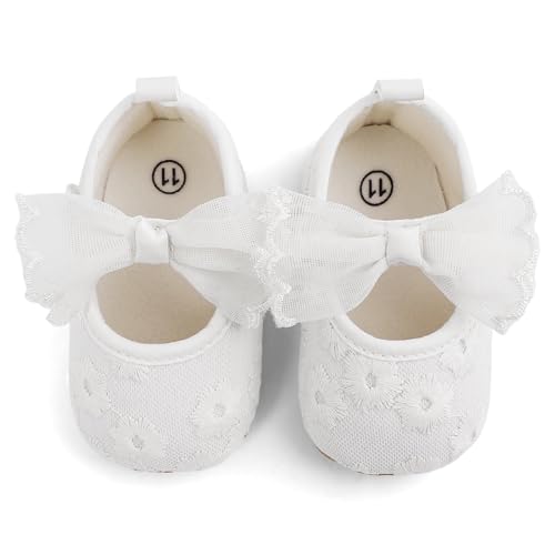 Cheerful Mario Chaussure Bebe Fille Chaussures Premiers Pas Bébé Fille PU Cuir Blanc-H 3-6 Mois