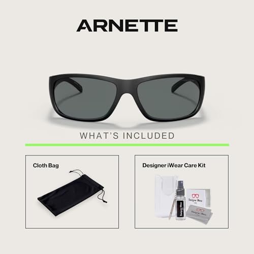 ARNETTE Uka-Uka AN4290 Rectangle Sunglasses for Men for Women +BUNDLE with ACCESSORY EYEWEAR KIT4