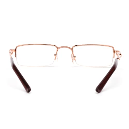 Image of Half Rim Reading Glass for Men and Women | Lightweight Rectangular Design | Scratch-Resistant Lens | Soft Silicone & Adjustable Nose Pads | Suitable for All Face Types