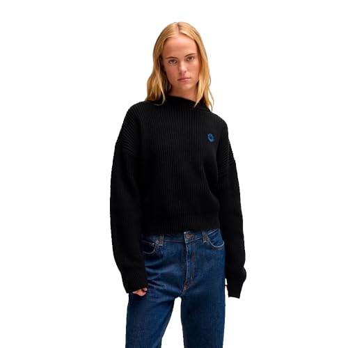 Image of Hugo Women's Slogery_b Knitted Sweater, Black, XXL