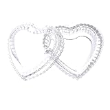 Bocal en verre transparent en forme de cœur : fabriqué en verre, ce bocal lui confère un aspect plus moderne et sert également de rangement pour divers petits objets