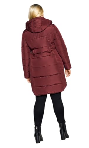 EVANS Women's Plus Size Contrast Zip Coat4