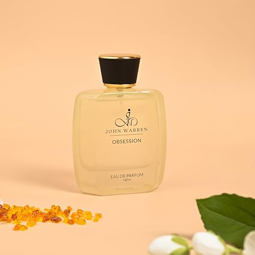 Image of JOHN WARREN OBSESSION Luxury Perfume For Men, Long-Lasting Eau De Parfum with Bergamot, Pineapple,Moroccan Jasmine and Musk, Fresh & Strong Everyday Fragrance-100 ml