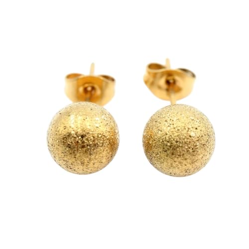 RTAEANHARI New 2026 Unisex 2Pcs 20G Stainless Steel Frosted Scrub Matte Ball Stud Earrings Punk Ear Tragus Piercing Taper For Men Women Jewelry Findings Fashion Trendy Accessories Creative Gift And