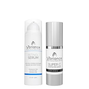 Vibriance Dynamic Duo Skincare Bundle | Super C Vitamin C Serum & Retinol Serum Skincare Set | Age-Defying Day & Nighttime Power