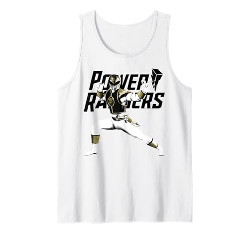 Power Rangers White Ranger Karate Action Pose Logo Tank Top