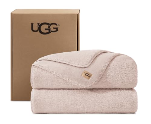 Image of UGG Whitecap Queen Blanket, Plush Fleece, 90 inch x 90 inch, Pink