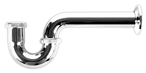 Dearborn 704GBN-1 1-1/2" P-Trap - 17 Ga. w/ Ground Joint & Brass Nuts for use in tubular drain applications", chrome