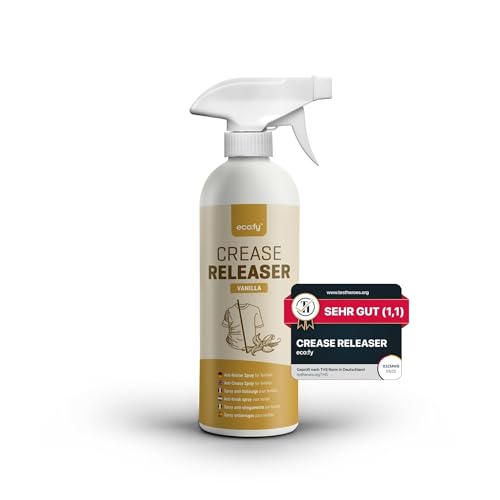 eco:fy Antifaltenspray Kleidung Vanille Faltenglatt Spray ohne Bügeln Textilerfrischer Bügelhilfe Bügelspray ohne Bügeln ideal für Reisen (500ml)