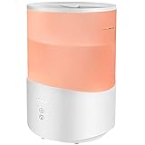 2.5L Humidifier, 7-Color Night Light Cool Mist Humidifiers, 25dB Essential Oil Diffuser, Top Fill Humidifier for Bedroom, 30H Air Humidifier with Adjustable Mist Output, Sleep Mode, Auto Shut Off