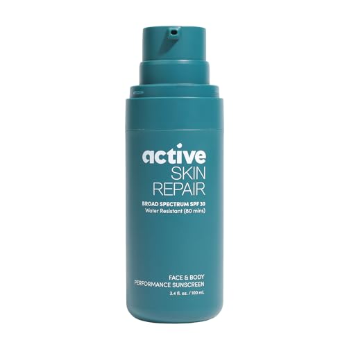 Active Skin Repair SPF 30 Performance Water-Resistant Sunscreen for Face & Body Reef-Safe and EWG Verified Hydrating Broad Spectrum Sunscreen Body Lotion 3.4 fl oz